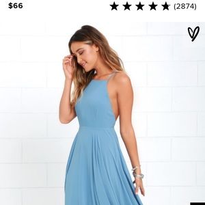 Lulus maxi blue dress